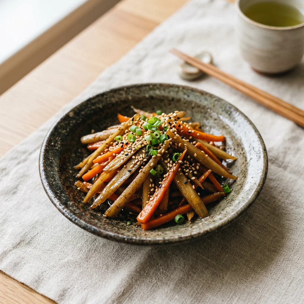 Kimpira Gobo (Braised Burdock Root)
